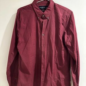 Abercrombie & Fitch Bordeaux wine super skinny dress shirt - gently used